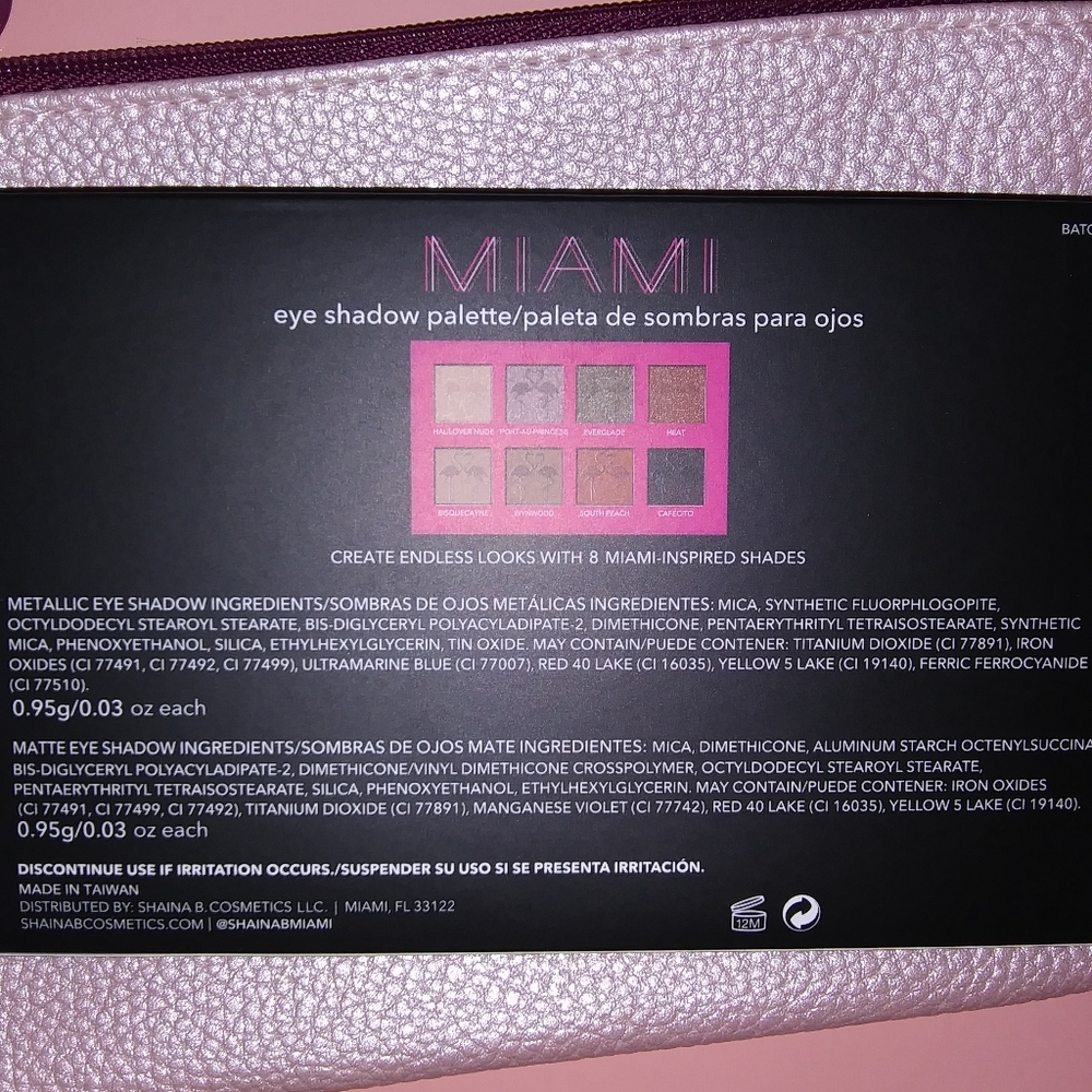 RELISTED NEW SHAINA B MIAMI EYESHADOW PALLETE - Picture 3 of 3